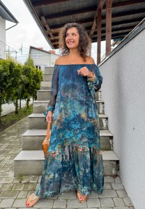 Sukienka z jedwabiu  boho MARIKA 