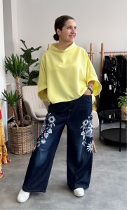 Spodnie jeansowe haftowane Flay OSTATNIA SZTUKA