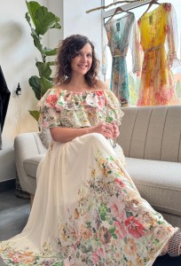 Sukienka hiszpanka ROMINA w kwiaty OSTATNIA SZTUKA