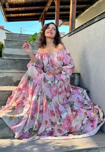 Sukienka EMILIA w kwiaty  