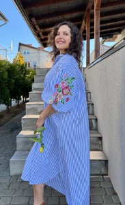 Koszula w paski  z pięknymi rękawami 