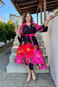 Sukienka szmizjerka FLOWERS