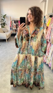 Sukienka CELINE boho we wzory   