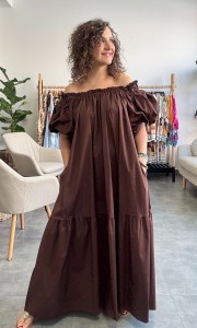 Sukienka hiszpanka BELLA czekolada