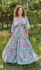 Sukienka z jedwabiu  boho SOTERA 