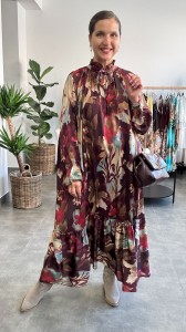 Sukienka boho ESTERA  z jedwabiu  