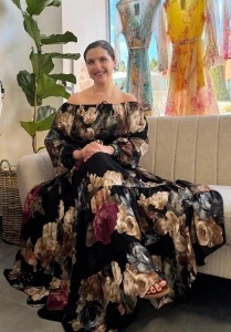  Sukienka EMILIA w kwiaty  